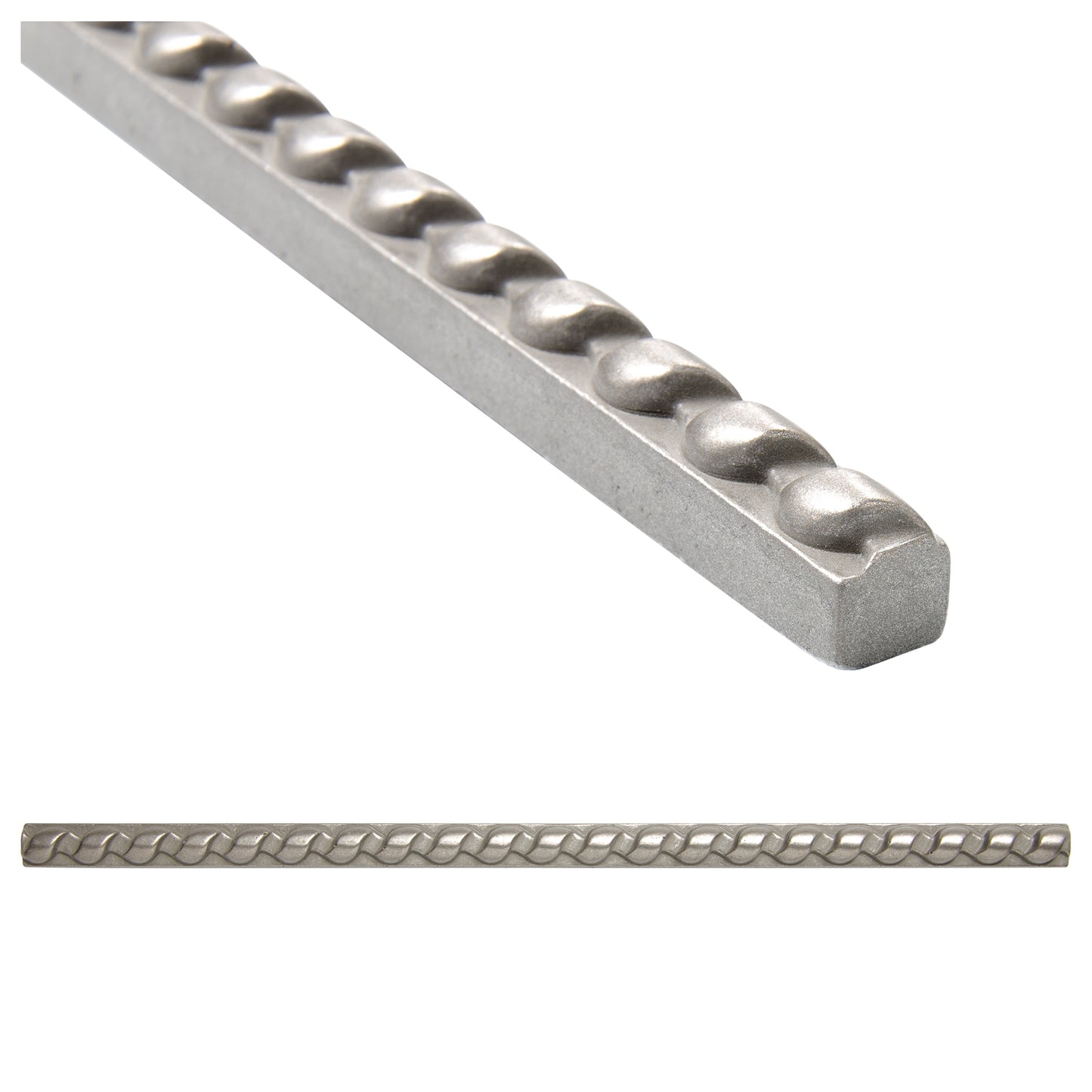 Rope Decorative Liner Brushed Nickel Tile Trim 1/2 x 12 ( PACK OF 5 PIECE )
