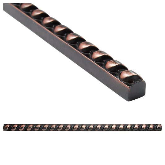 Rope Decorative Liner Oil Rubbed Bronze Nickel Tile Trim 1/2 x 12 ( PACK OF 5 PIECE )