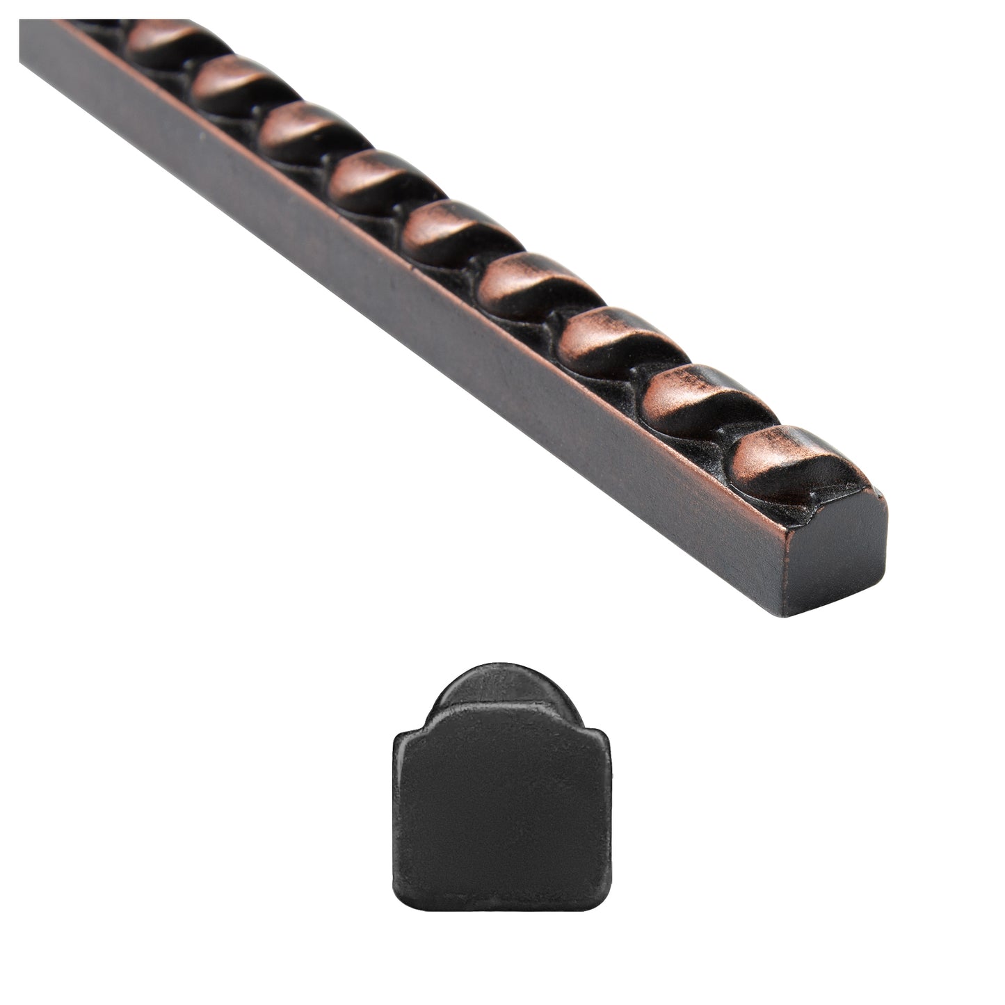 Rope Decorative Liner Oil Rubbed Bronze Nickel Tile Trim 1/2 x 12 ( PACK OF 5 PIECE )