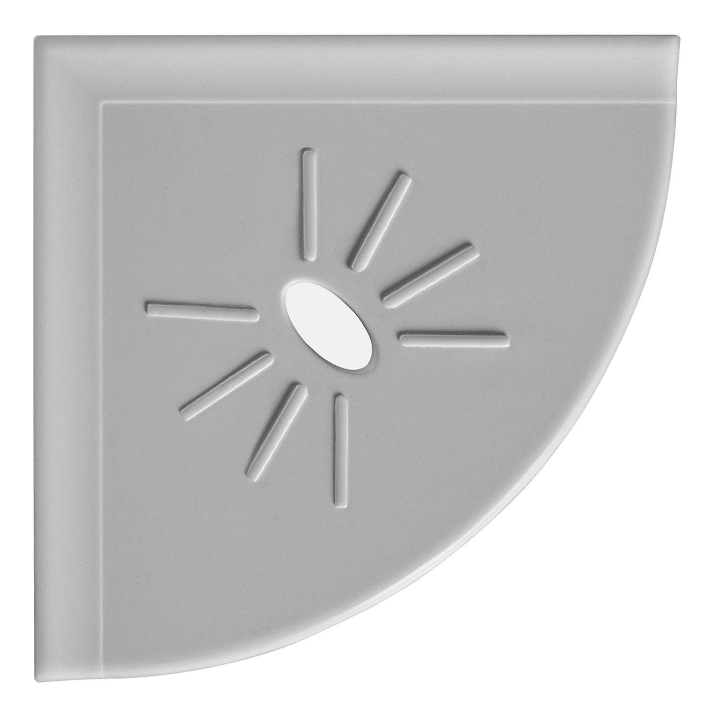 Architecta Decor Bathroom and Shower Corner Shelf Flatback Wall Mounted Tile 8.8 x 8.8 Inch Gray