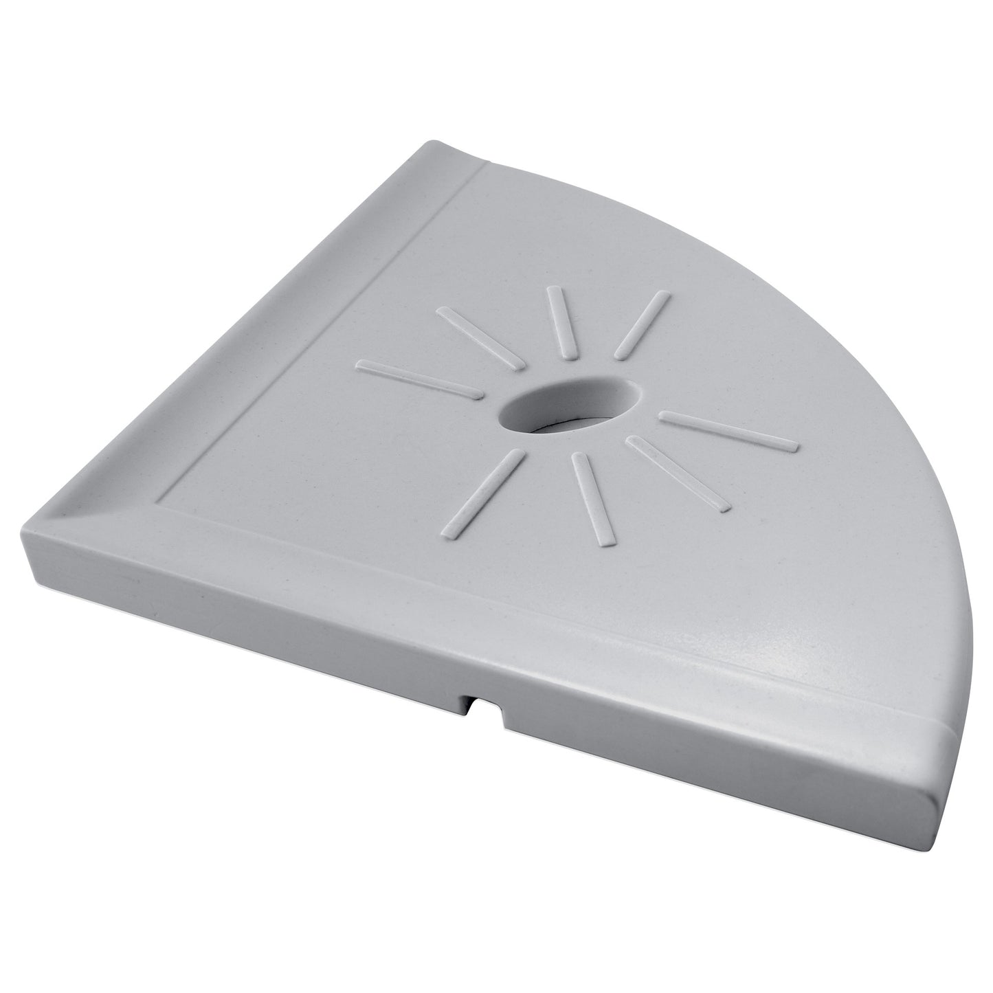 Architecta Decor Bathroom and Shower Corner Shelf Flatback Wall Mounted Tile 8.8 x 8.8 Inch Gray
