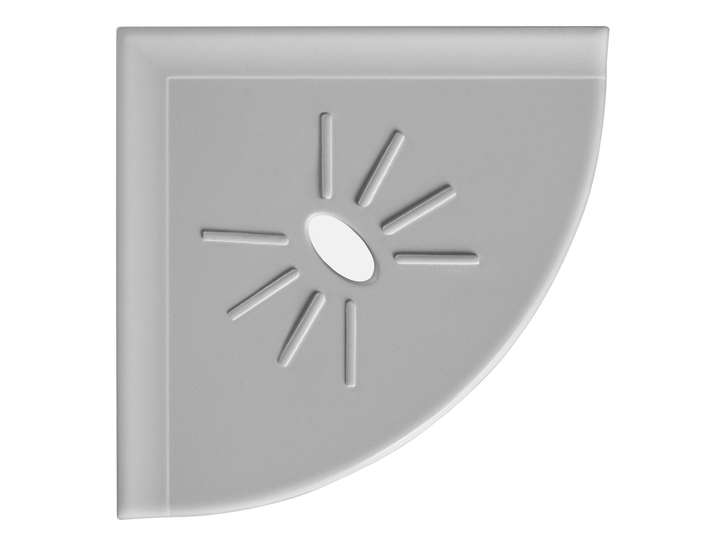 Architecta Decor Bathroom and Shower Corner Shelf Flatback Wall Mounted Tile 8.8 x 8.8 Inch Gray