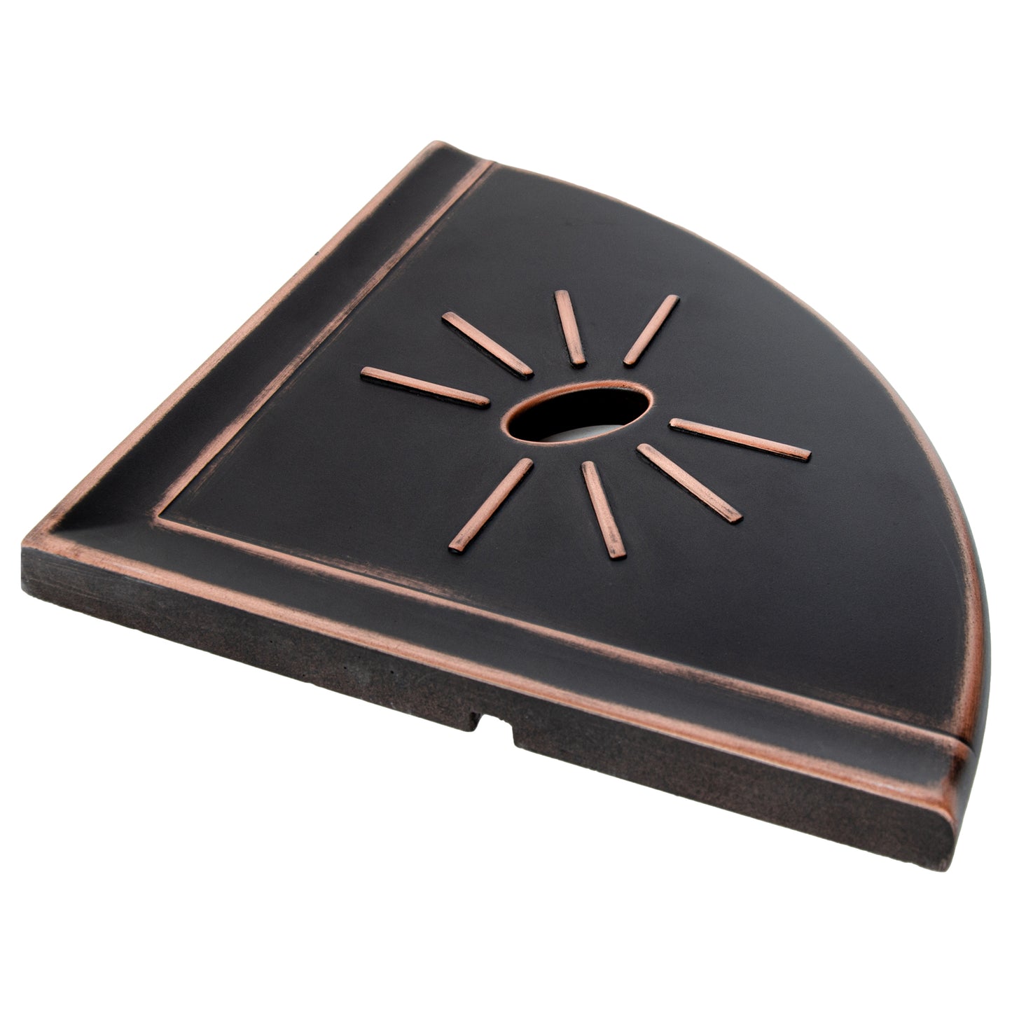 Architecta Decor Bathroom and Shower Corner Shelf Flatback Wall Mounted Metal Tile 8.8 x 8.8 Inch Oil Rubbed Bronze