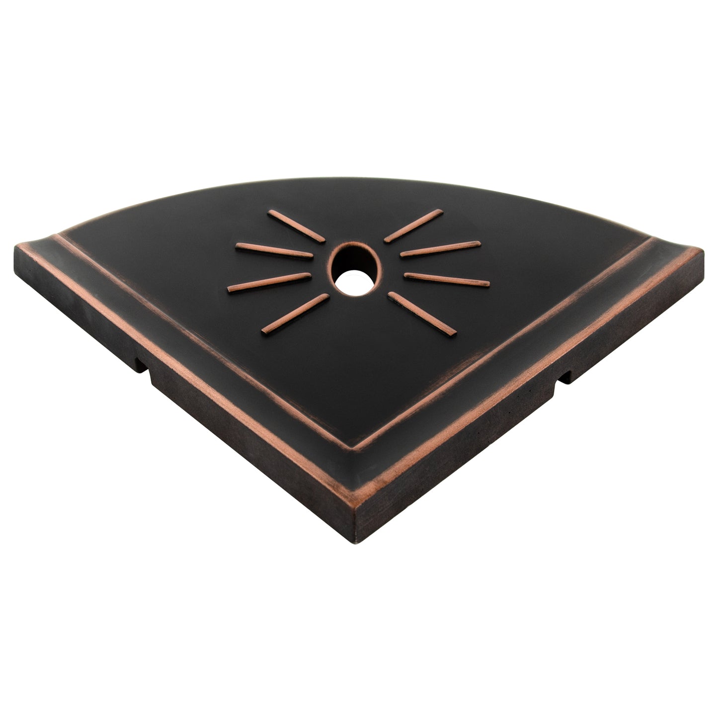 Architecta Decor Bathroom and Shower Corner Shelf Flatback Wall Mounted Metal Tile 8.8 x 8.8 Inch Oil Rubbed Bronze