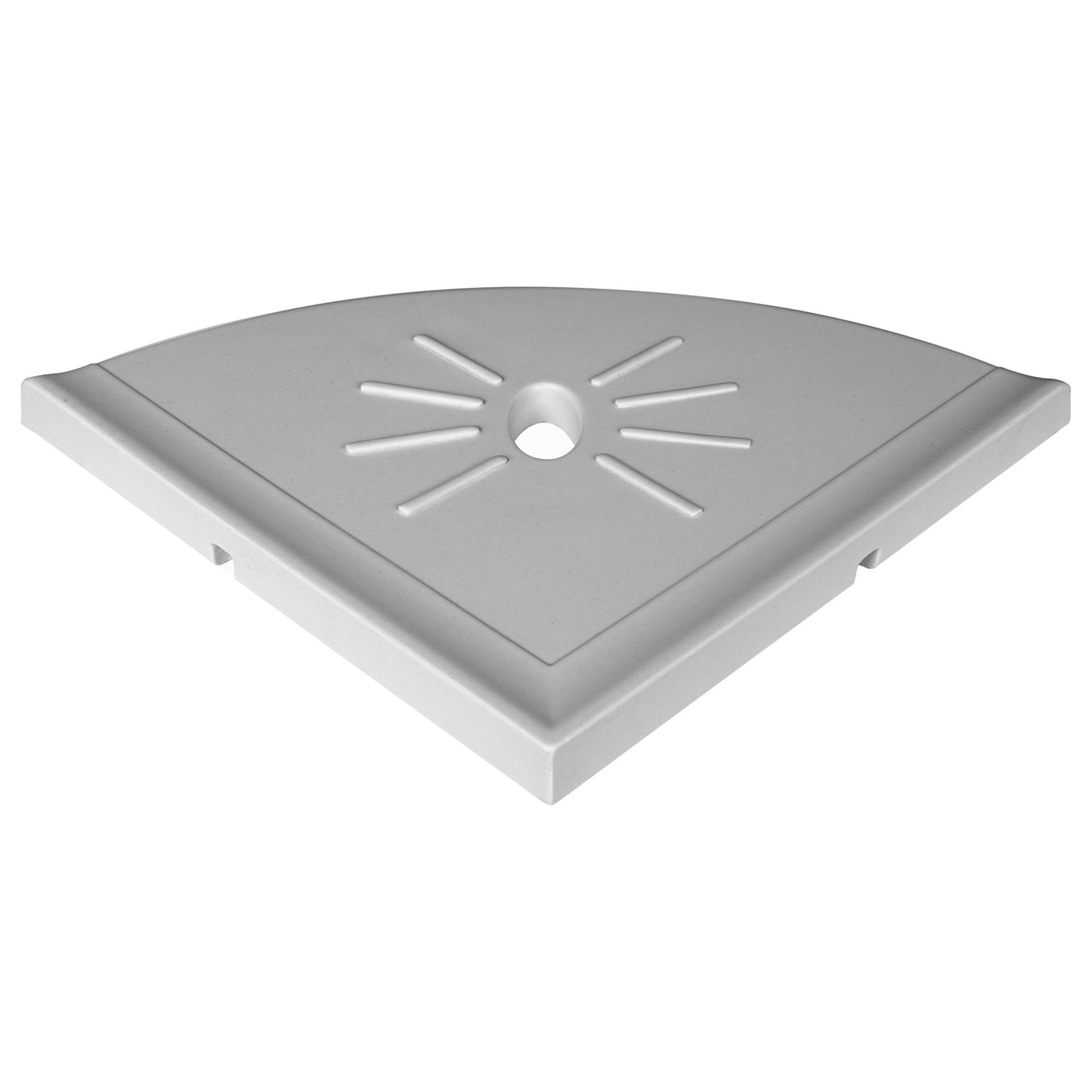 Architecta Decor Bathroom and Shower Corner Shelf Flatback Wall Mounted Tile 8.8 x 8.8 Inch Gray