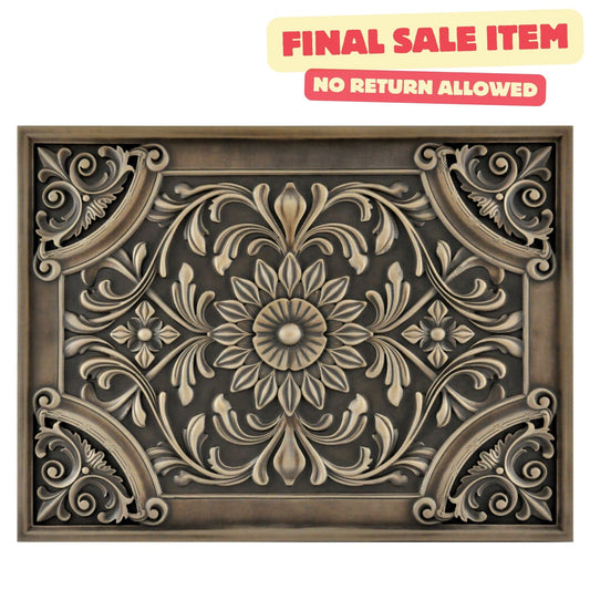 Backsplash Metal Mural Tile Hand Made Plaque Harmony 18"x24" Bronze