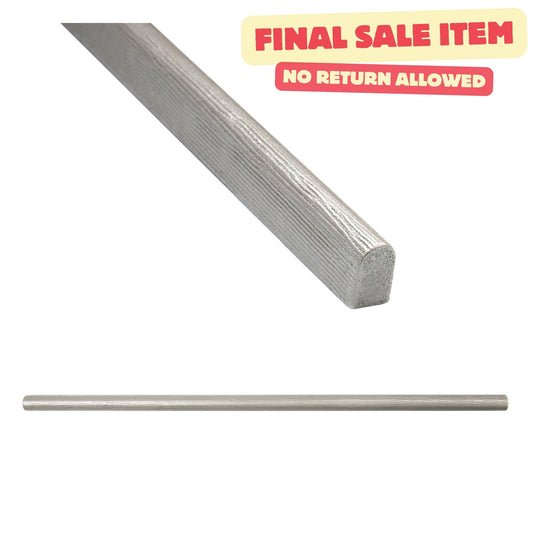 Oak Textured Brushed Nickel 3/8 in. x 12 in. Matte Metal Pencil Liner Wall Tile Trim (5 Linear Foot/Case)