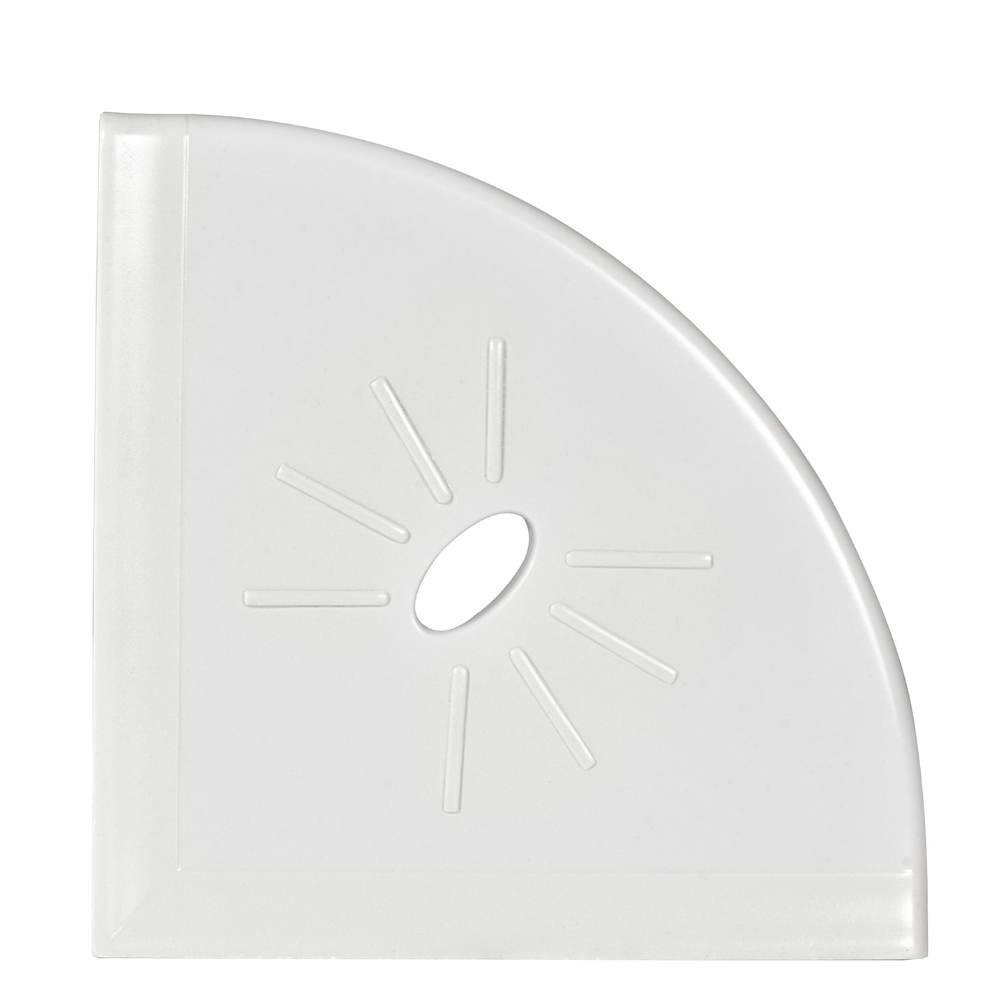 Architecta Decor Bathroom and Shower Corner Shelf Flatback Wall Mounted Tile 8.8 x 8.8 Inch  Bright White