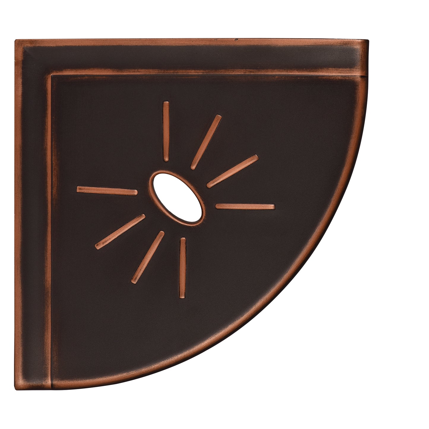 Architecta Decor Bathroom and Shower Corner Shelf Flatback Wall Mounted Metal Tile 8.8 x 8.8 Inch Oil Rubbed Bronze