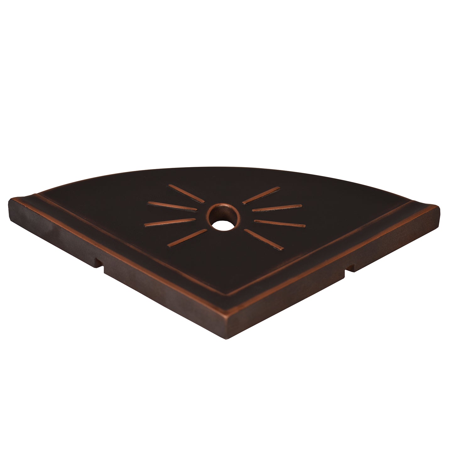 Architecta Decor Bathroom and Shower Corner Shelf Flatback Wall Mounted Metal Tile 8.8 x 8.8 Inch Oil Rubbed Bronze