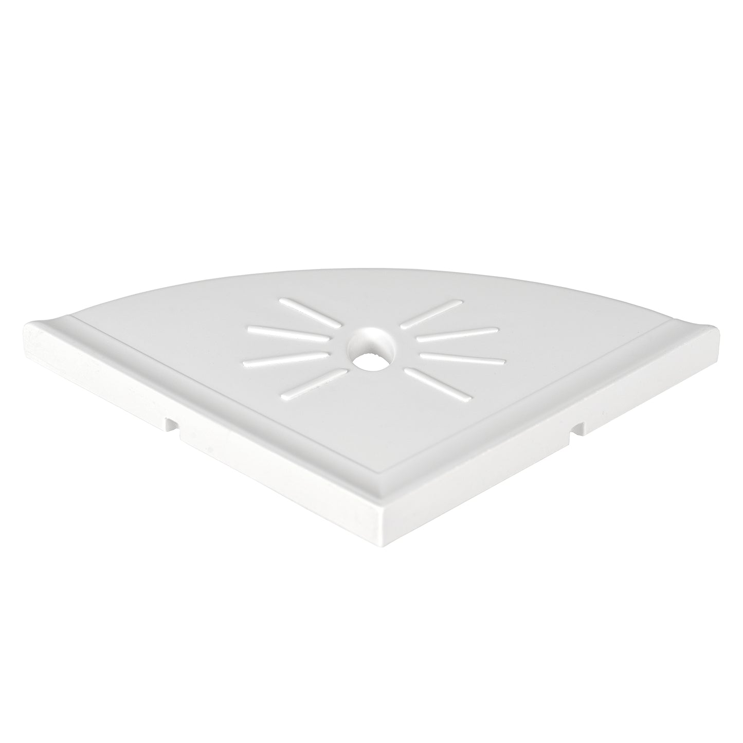 Architecta Decor Bathroom and Shower Corner Shelf Flatback Wall Mounted Tile 8.8 x 8.8 Inch  Bright White