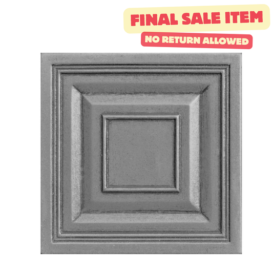 Custom Metal  Insert Tile Pewter 4x4 ( PACK OF 4 PIECE)