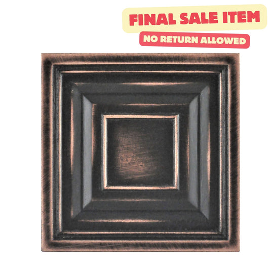 Custom Decorative Metal Insert Tile Oil Rubbed Bronze 4x4  ( PACK OF 4 PIECES)