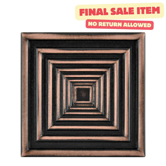 Focus  Metal  Insert Tile Oil Rubbed Bronze 4x4 ( PACK OF 4 PIECE)