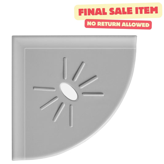Architecta Decor Bathroom and Shower Corner Shelf Flatback Wall Mounted Tile 8.8 x 8.8 Inch Gray