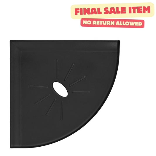 Architecta Decor Bathroom and Shower Corner Shelf Flatback Wall Mounted Tile 8.8 x 8.8 Inch Matt Black