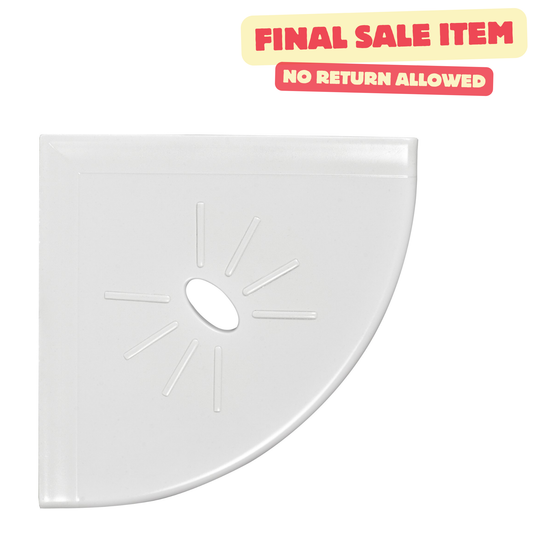 Architecta Decor Bathroom and Shower Corner Shelf Flatback Wall Mounted Tile 8.8 x 8.8 Inch  Bright White