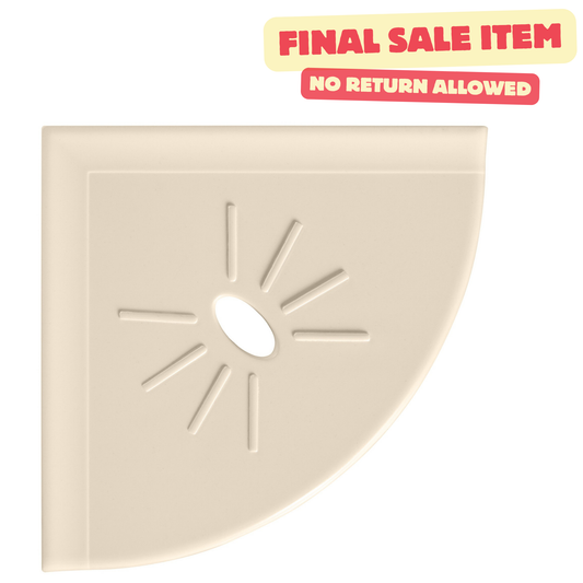 Architecta Decor Bathroom and Shower Corner Shelf Flatback Wall Mounted Tile 8.8 x 8.8 Inch Cream