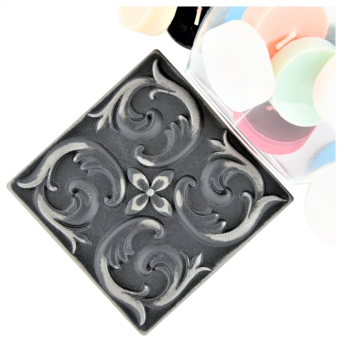 Moroccon Metal  Insert Tile Wrought Iron   2x2 ( PACK OF 8 PIECE)