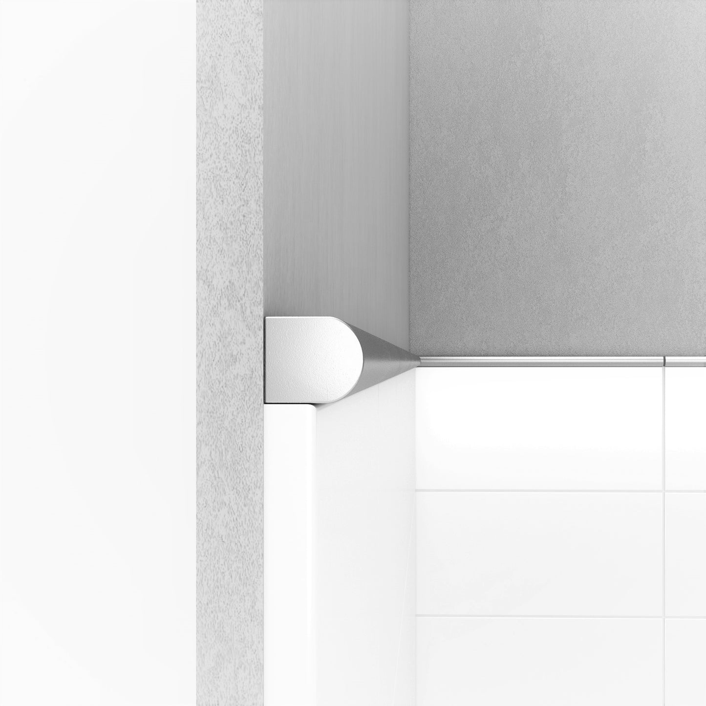 Trendy Bullnose Tile Wall Trim, 3/4 x 12"  Tile Edge Decorative High  Pencil  Liner, Brushed Nickel, Pack of 5