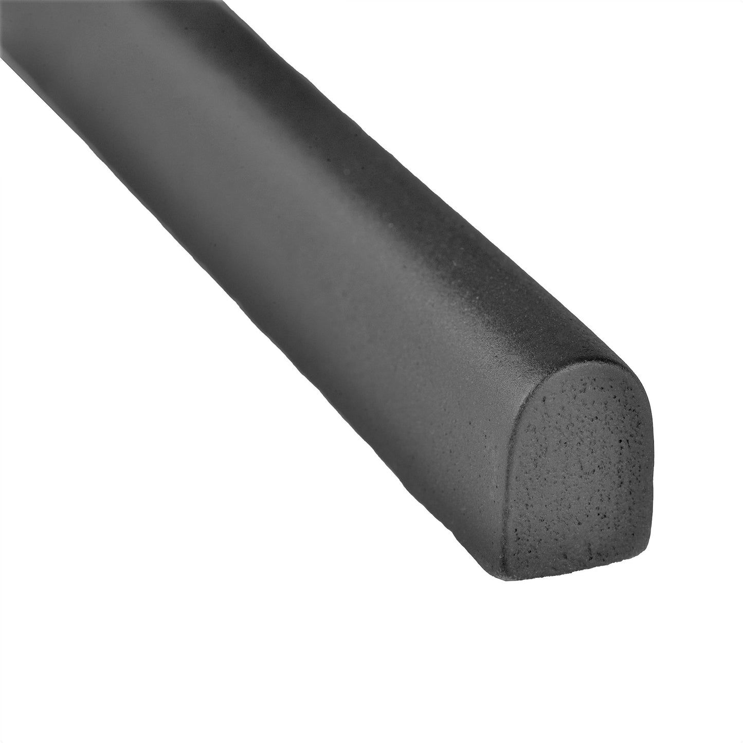 Trendy Bullnose Tile Wall Trim, 3/4 x 12"  Tile Edge Decorative High  Pencil  Liner, Matt Iron Black, Pack of 5