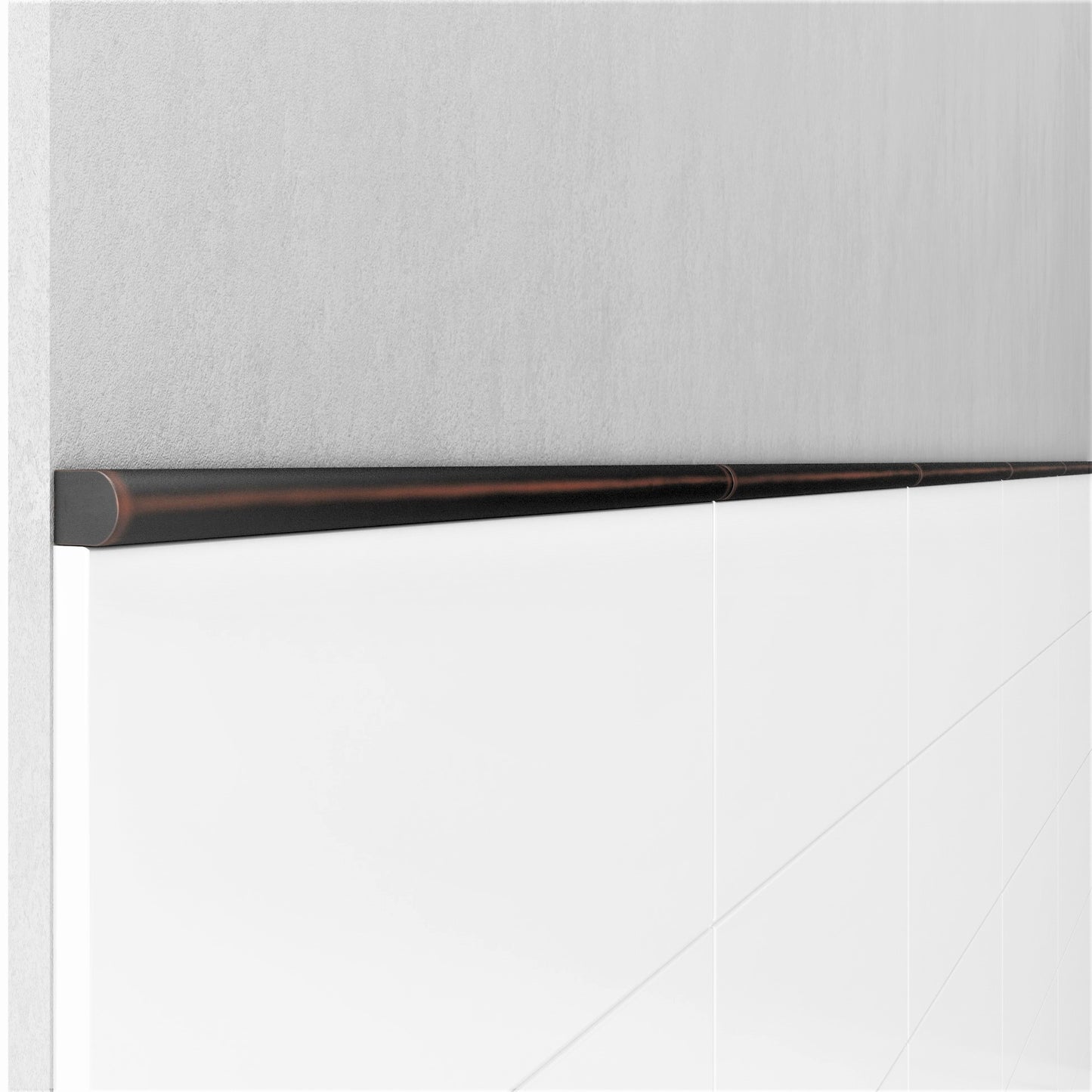 Trendy Bullnose Tile Wall Trim, 3/4 x 12"  Tile Edge Decorative High  Pencil  Liner, Oil Rubbed  Bronze, Pack of 5