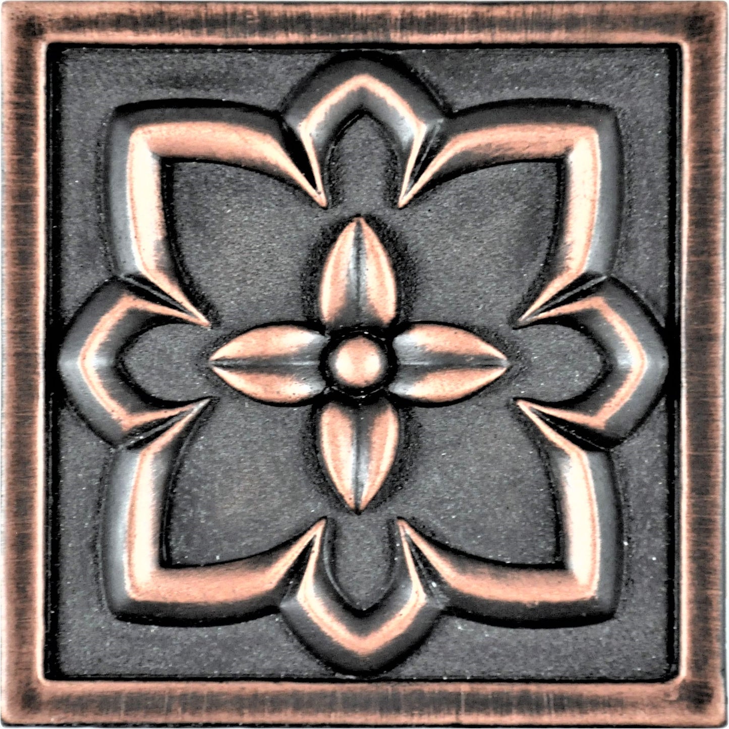 Crown Metal Insert Tile Oil Rubbed Bronze  2x2 ( PACK OF 8 PIECE )