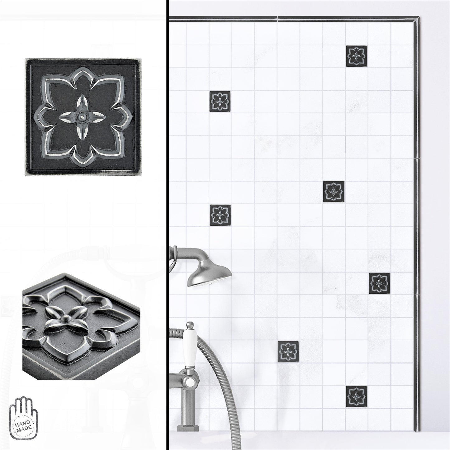 Crown Metal Insert Tile Wrought Iron 2x2 ( PACK OF 8 PIECE )