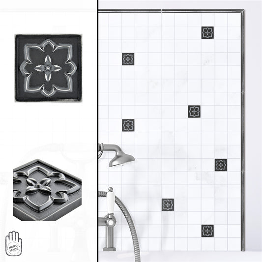 Crown Metal Insert Tile Wrought Iron 2x2 ( PACK OF 8 PIECE )