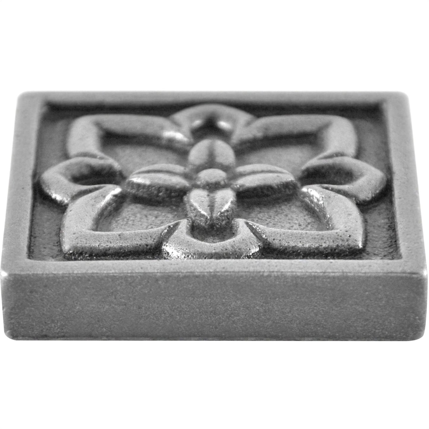 Crown Metal  Insert Tile Pewter Nickel 4x4  ( PACK OF 4 PIECE )