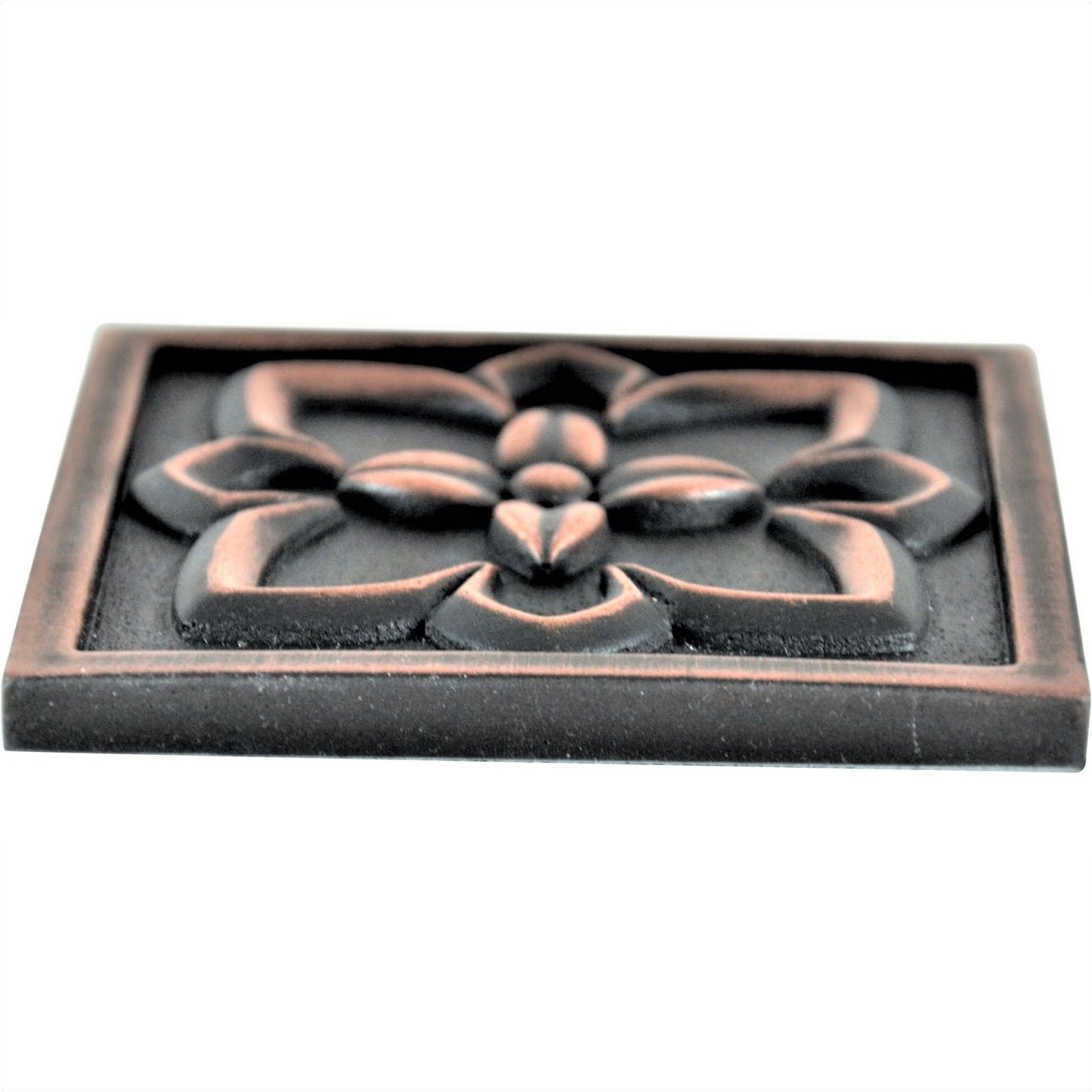 Crown Metal   Metal Insert Tile Oil Rubbed Bronze  4x4  ( PACK OF 4 PIECE )