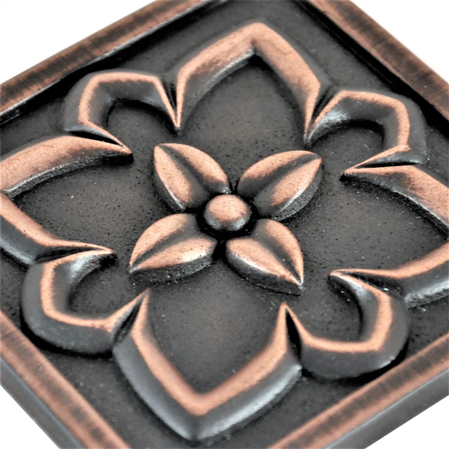 Crown Metal   Metal Insert Tile Oil Rubbed Bronze  4x4  ( PACK OF 4 PIECE )
