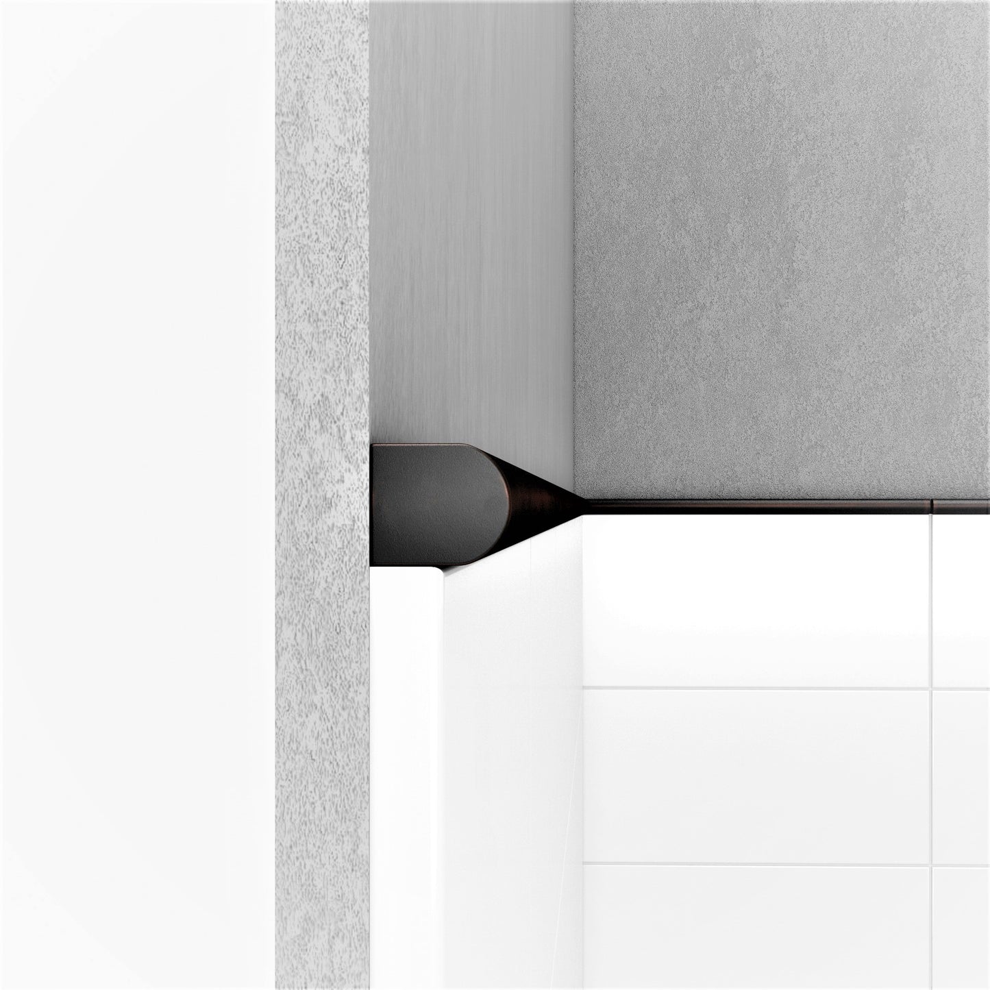 Trendy Bullnose Tile Wall Trim, 3/4 x 12"  Tile Edge Decorative High  Pencil  Liner, Oil Rubbed  Bronze, Pack of 5