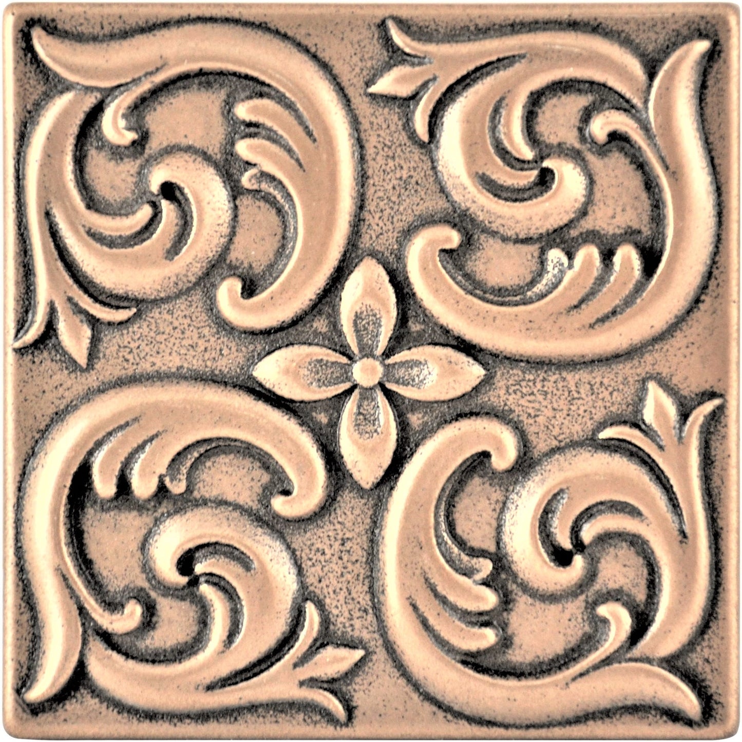 Moroccon Metal  Insert Tile Bronze 2x2 ( PACK OF 8 PIECE)