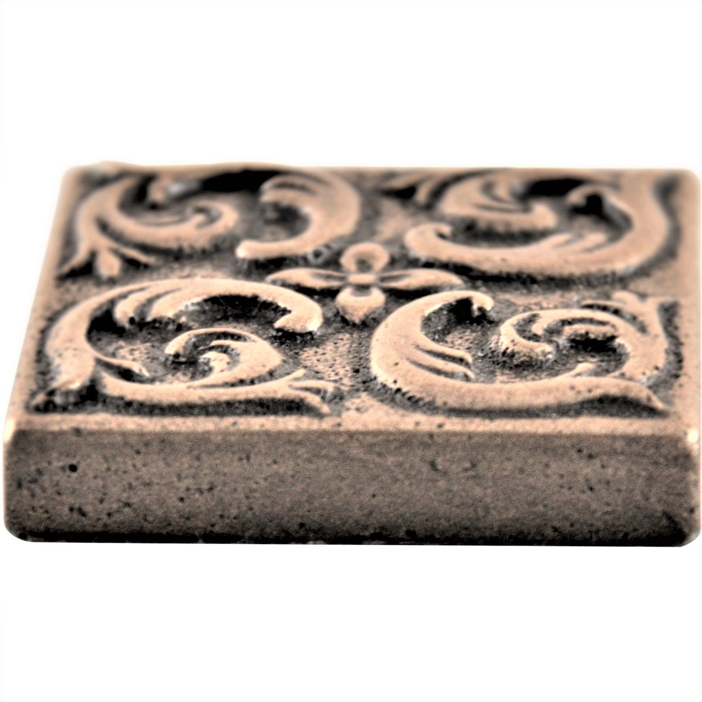 Moroccon Metal  Insert Tile Bronze 4x4 ( PACK OF 4 PIECE)