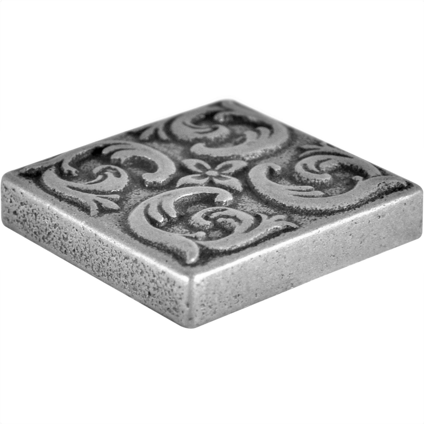 Moroccon Metal  Insert Tile Pewter Nickel 2x2 ( PACK OF 8 PIECE)