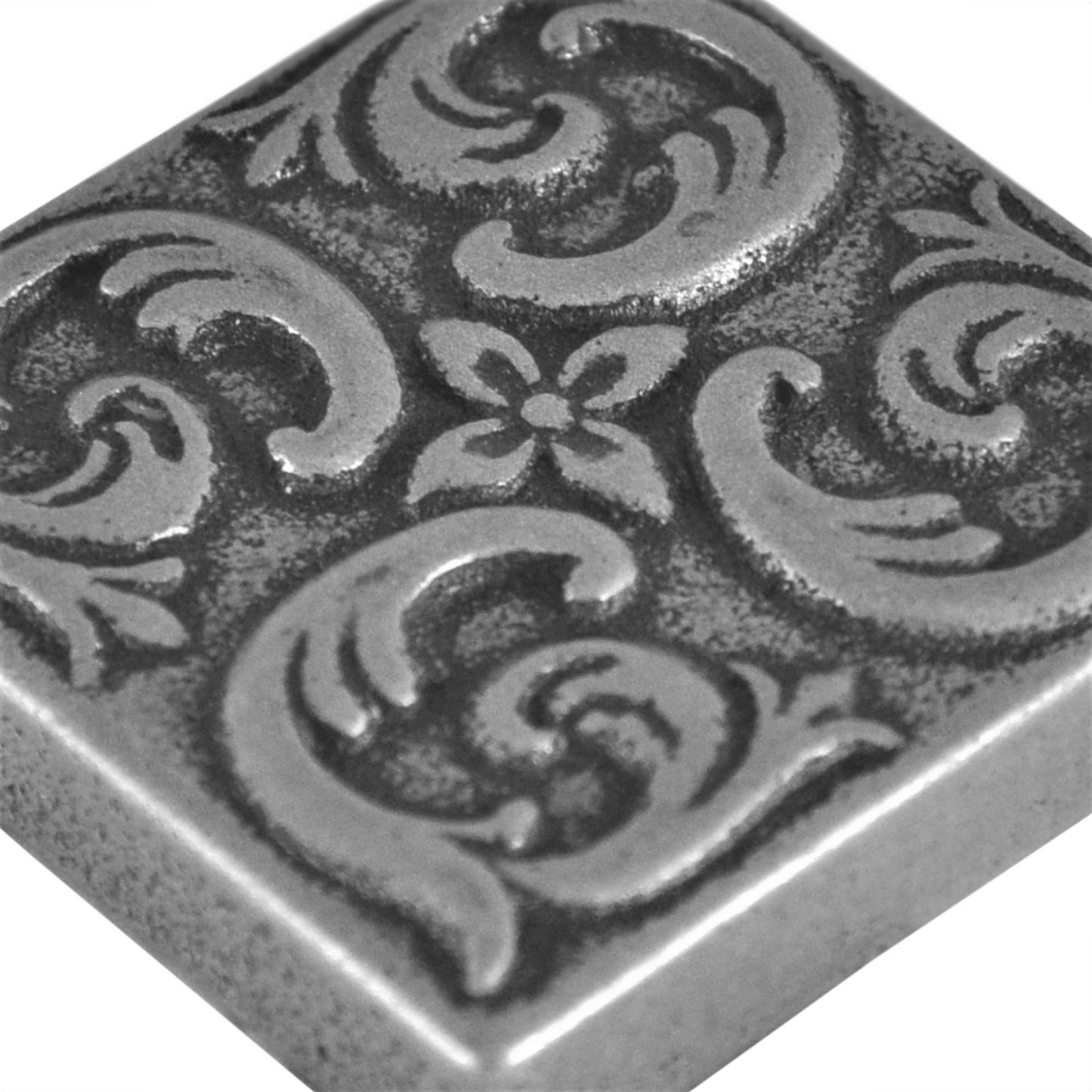 Moroccon Metal  Insert Tile Pewter Nickel 2x2 ( PACK OF 8 PIECE)