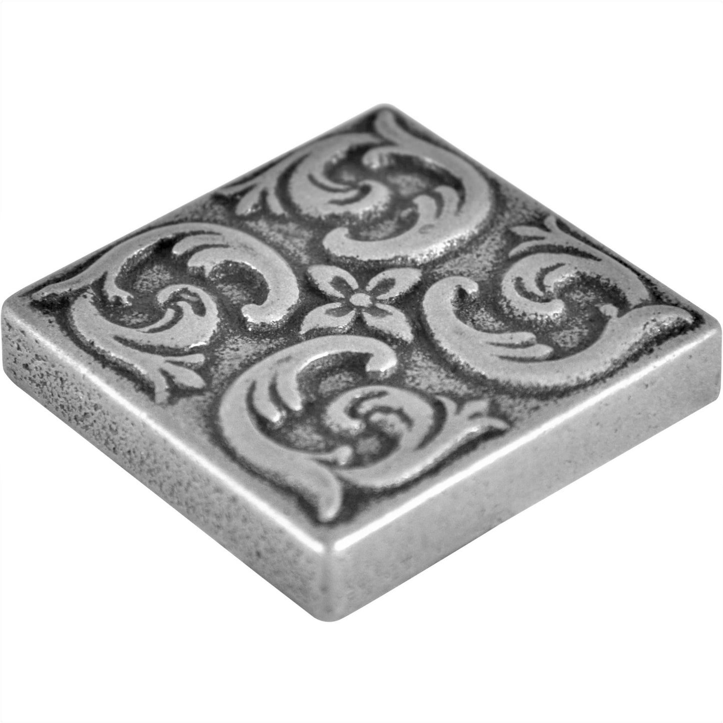 Moroccon Metal  Insert Tile Pewter Nickel 2x2 ( PACK OF 8 PIECE)