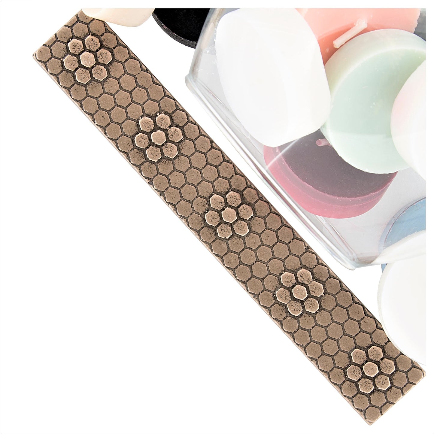 Floral Hex Tile Trim  Bronze 1x 6 ( PACK OF 5 PIECE )