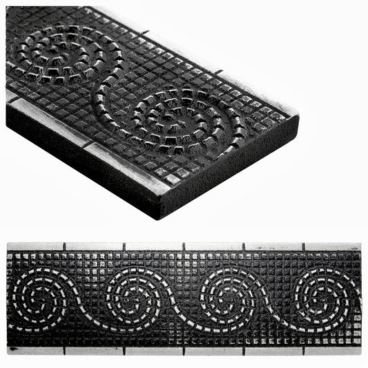 Wave Border Tile Trim Matt Iron Black Wrought Iron 2x6 ( PACK OF 5 PIECE )
