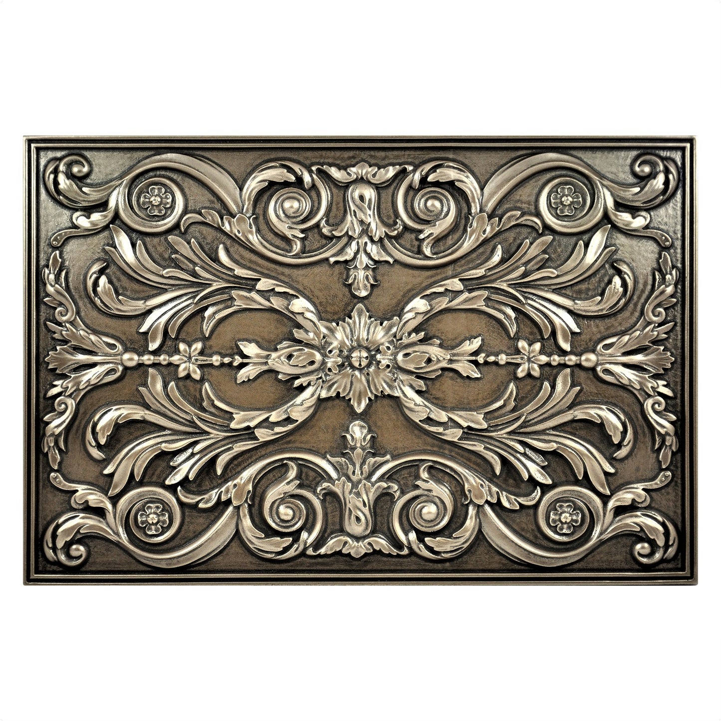 Backsplash Tile for Kitchen and Fireplace Viola 12" x 18" Metal Mural Bronze