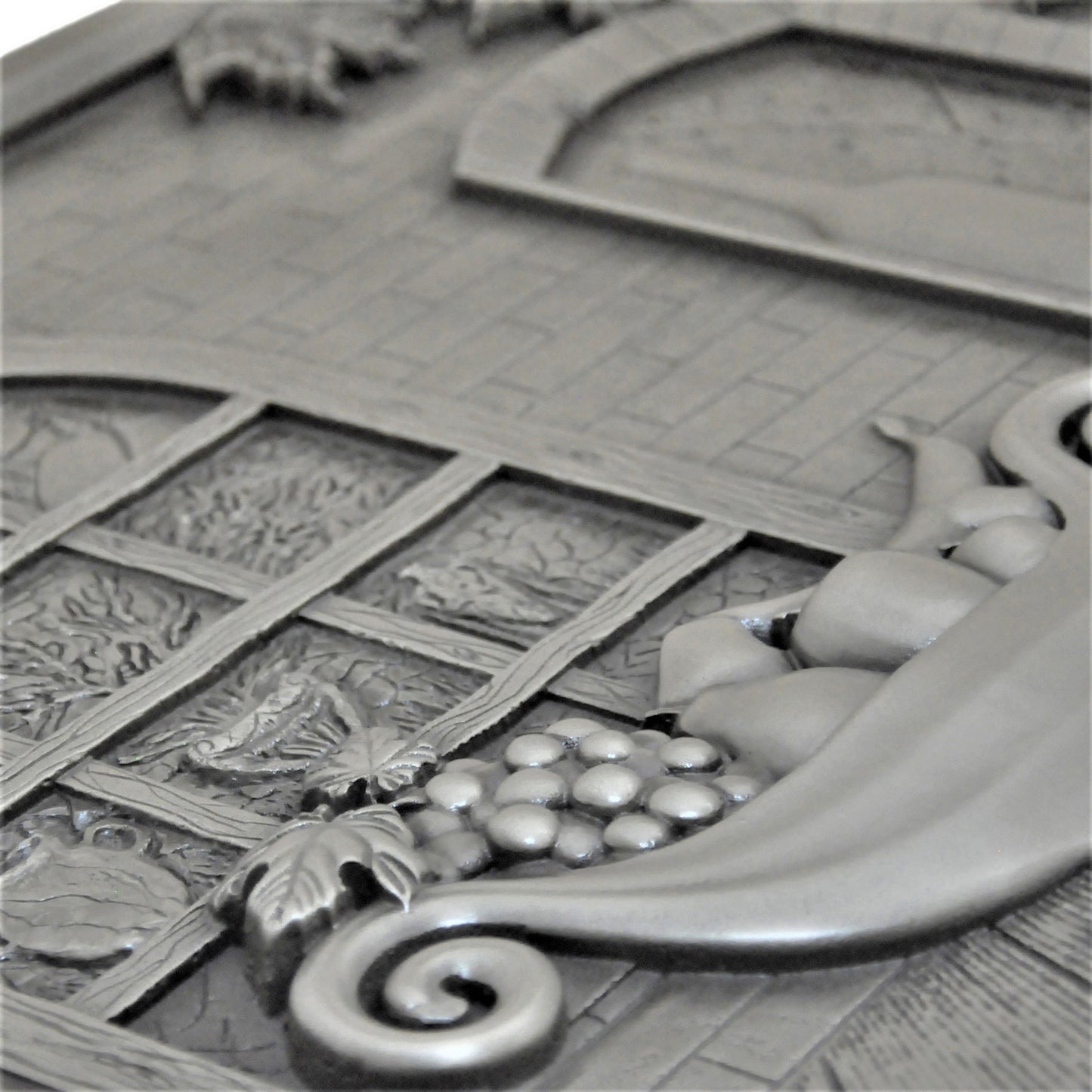 Backsplash Tile for Kitchen and Fireplace Heaven 12" x 18" Metal Mural Pewter Nickel