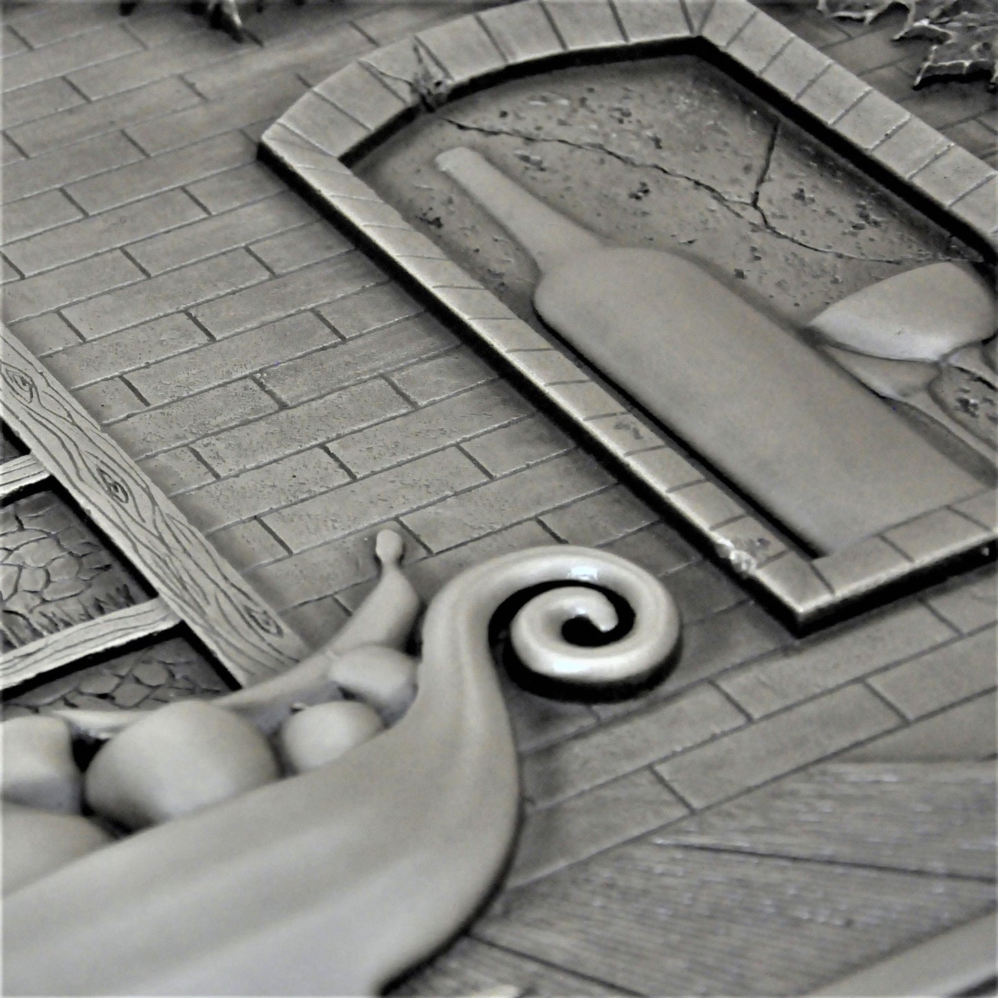 Backsplash Tile for Kitchen and Fireplace Heaven 12" x 18" Metal Mural Pewter Nickel
