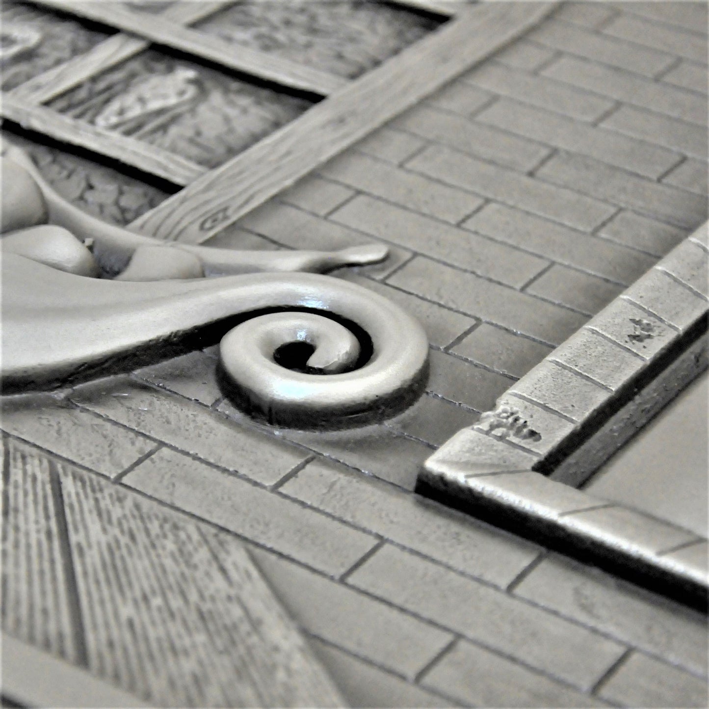 Backsplash Tile for Kitchen and Fireplace Heaven 12" x 18" Metal Mural Pewter Nickel