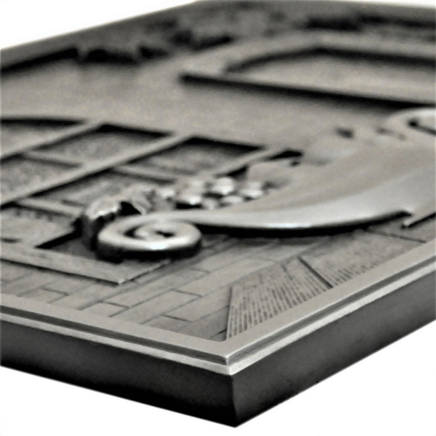 Backsplash Tile for Kitchen and Fireplace Heaven 12" x 18" Metal Mural Pewter Nickel