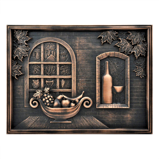 Backsplash Tile for Kitchen and Fireplace Heaven 12" x 18" Metal Mural Oil Rubbed Bronze