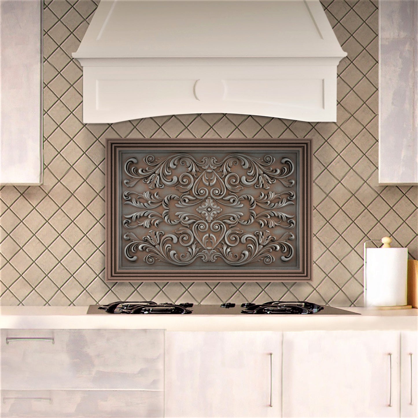 Backsplash Tile for Kitchen and Fireplace Cypress 16" x 24" Iron Rust