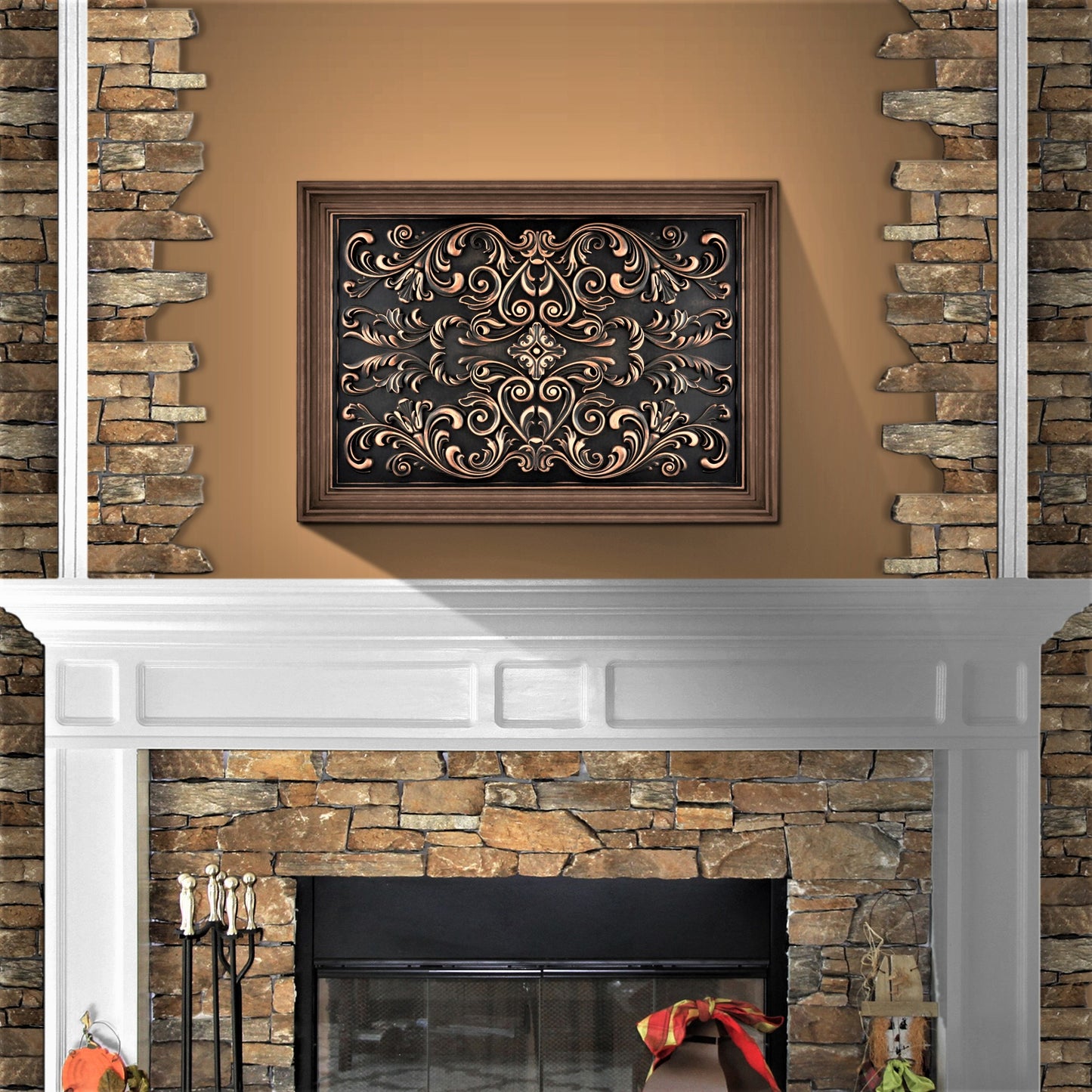 Backsplash Tile for Kitchen and Fireplace Cypress 16" x 24" Oil Rubbed Bronze