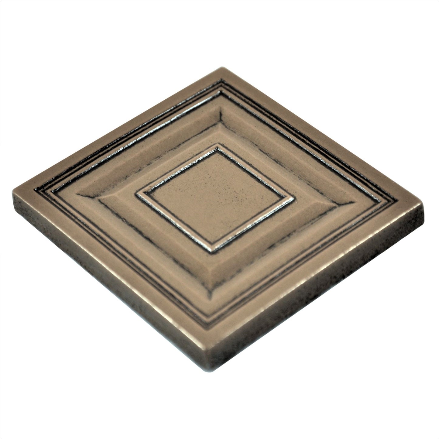 Custom Metal  Insert Tile Bronze  4x4 ( PACK OF 4 PIECE)