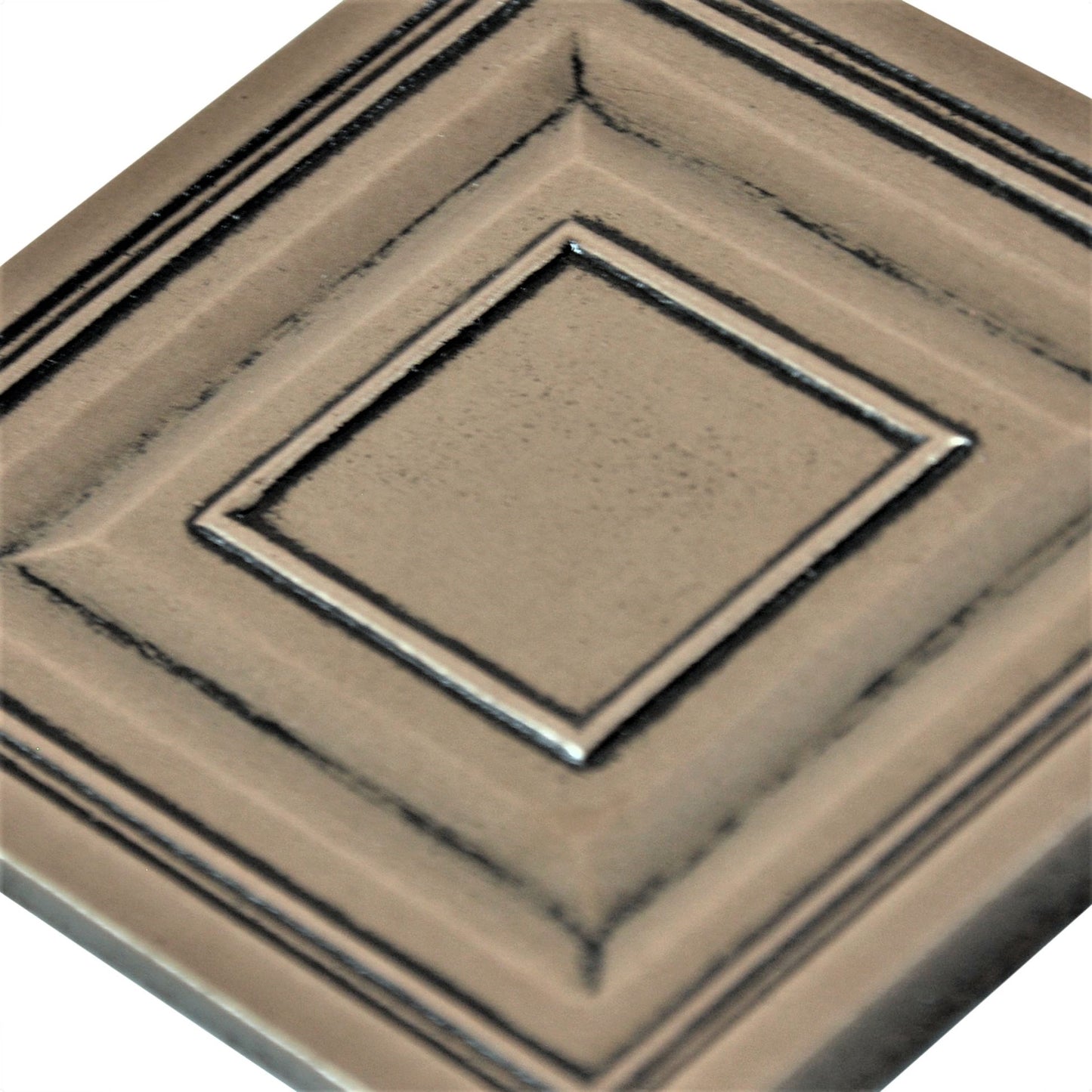 Custom Metal  Insert Tile Bronze  4x4 ( PACK OF 4 PIECE)